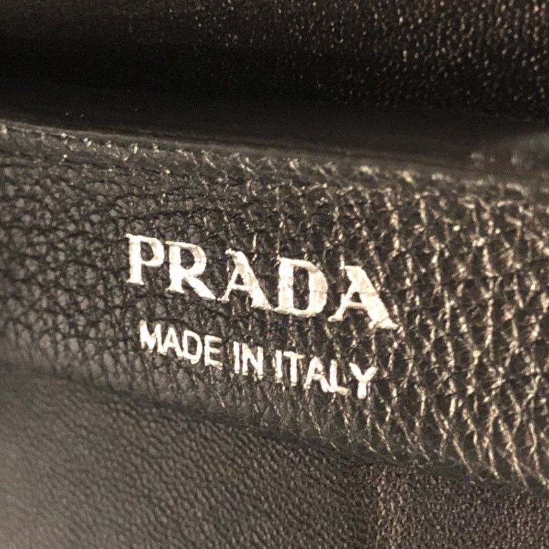 プラダ PRADA ヴィッテロダイノミディアムトート 1BG335 ブラック レザー レディース ハンドバッグ