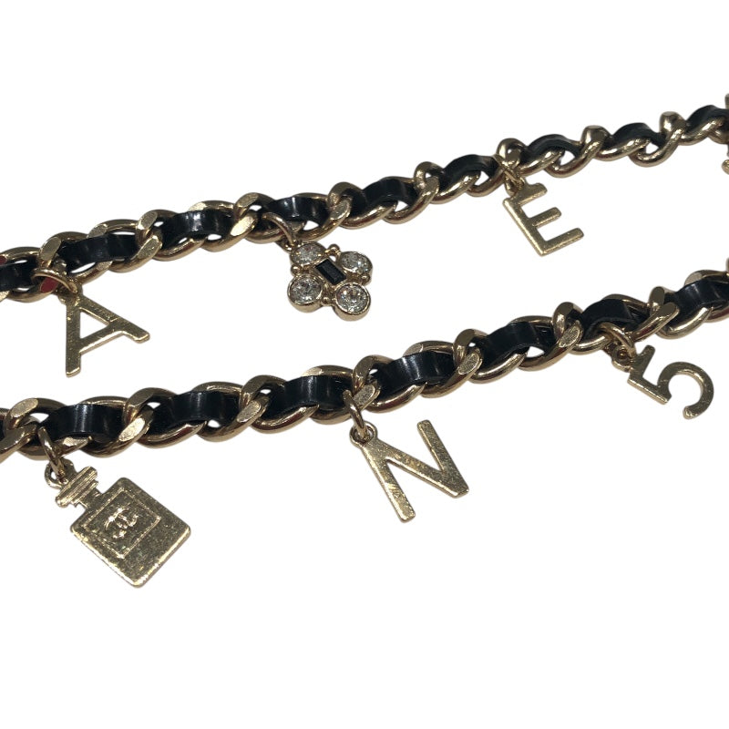 シャネル CHANEL チャーム付きチェーンベルト B17P ブラック メタル レディース ベルト