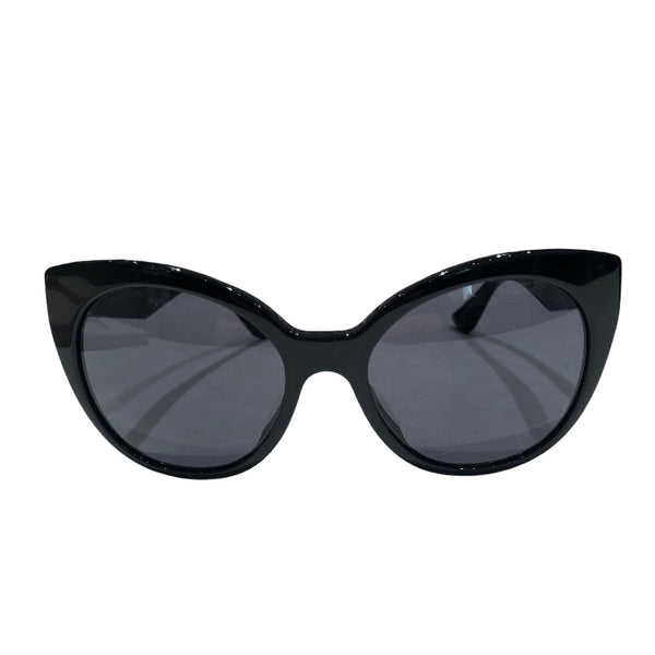 ミュウミュウ miu miu キャッツアイサングラス SMU07R-A ブラック プラスチック/ラインストーン レディース サングラス