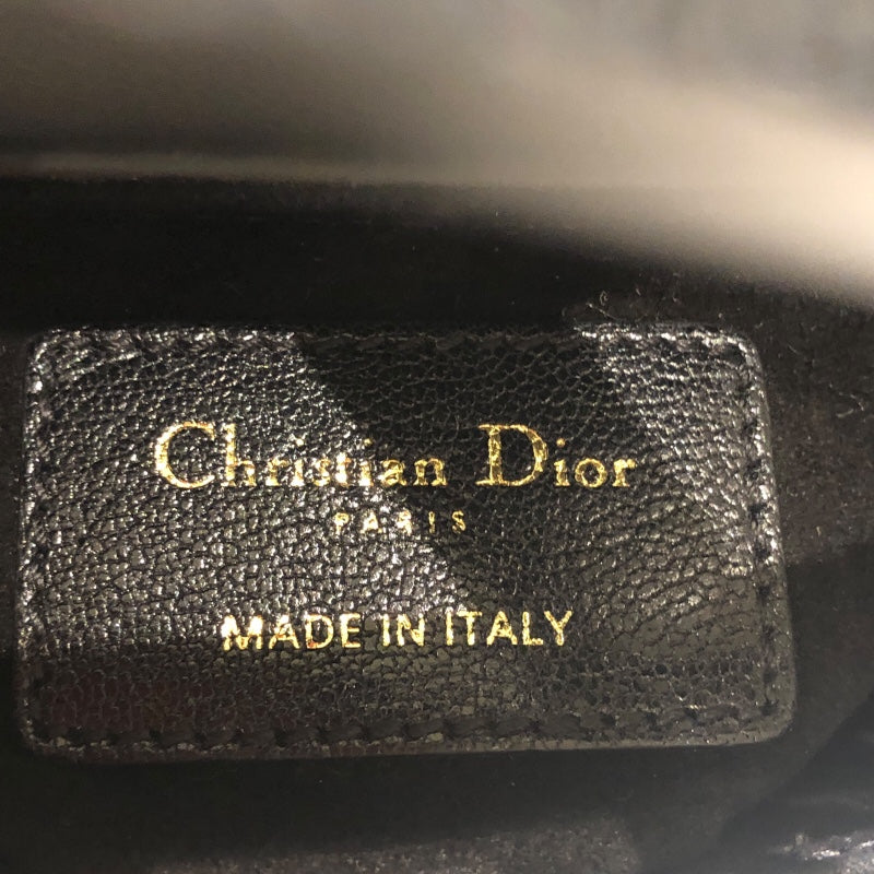 クリスチャン・ディオール Christian Dior サドルバッグマイクロ ブラック レザー レディース ショルダーバッグ
