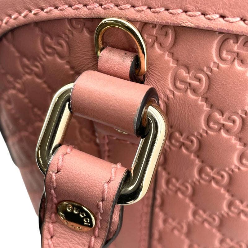 グッチ GUCCI 2WAYハンドバッグ 449654 ピンク GD金具 マイクログッチシマ レディース ショルダーバッグ