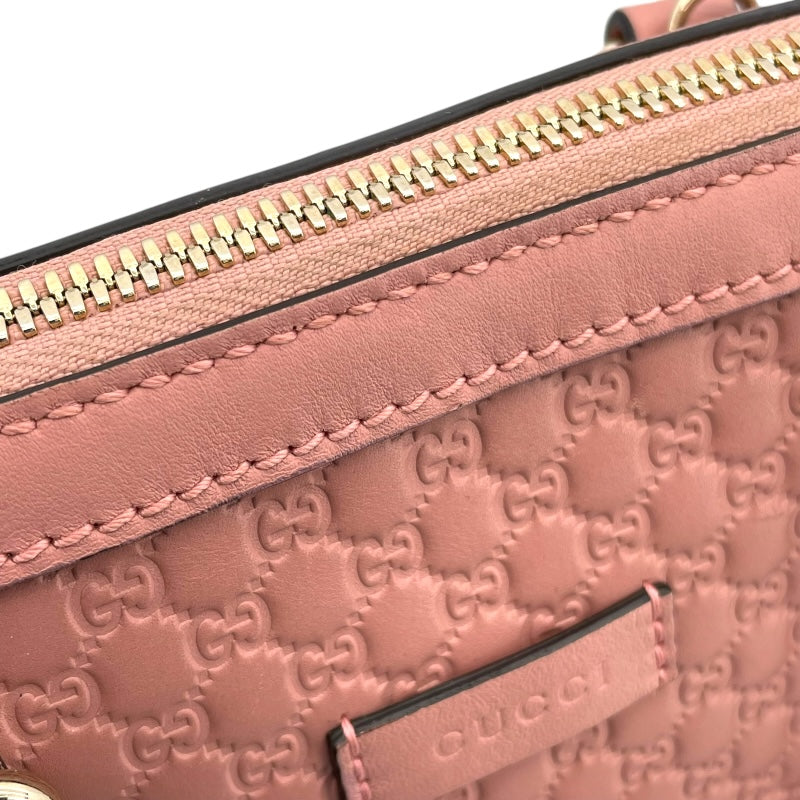 グッチ GUCCI 2WAYハンドバッグ 449654 ピンク GD金具 マイクログッチシマ レディース ショルダーバッグ