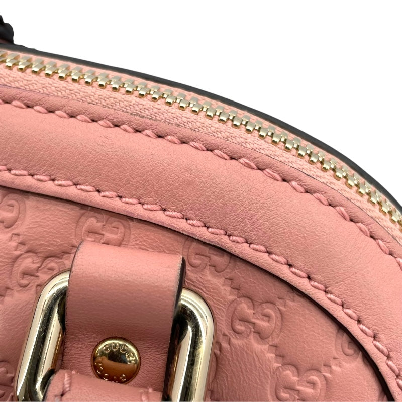 グッチ GUCCI 2WAYハンドバッグ 449654 ピンク GD金具 マイクログッチシマ レディース ショルダーバッグ