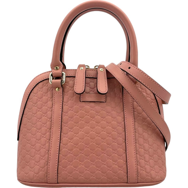 グッチ GUCCI 2WAYハンドバッグ 449654 ピンク GD金具 マイクログッチシマ レディース ショルダーバッグ
