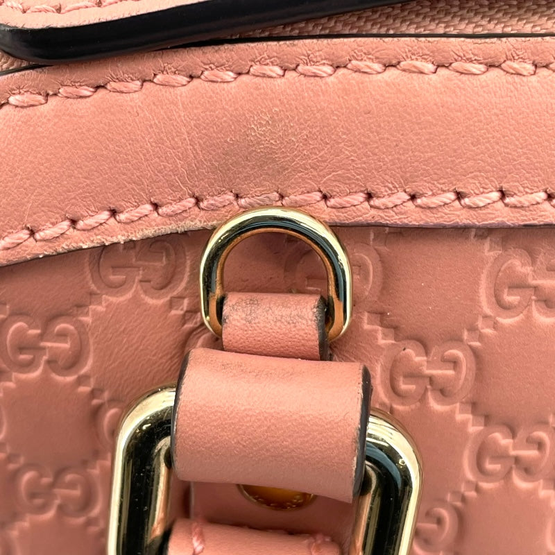 グッチ GUCCI 2WAYハンドバッグ 449654 ピンク GD金具 マイクログッチシマ レディース ショルダーバッグ