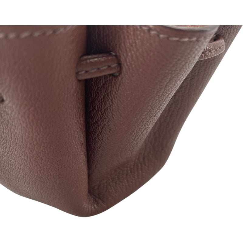 エルメス HERMES ヴェスパポーチ □H刻印 ノワゼット SV金具 シェーブル レディース ポーチ