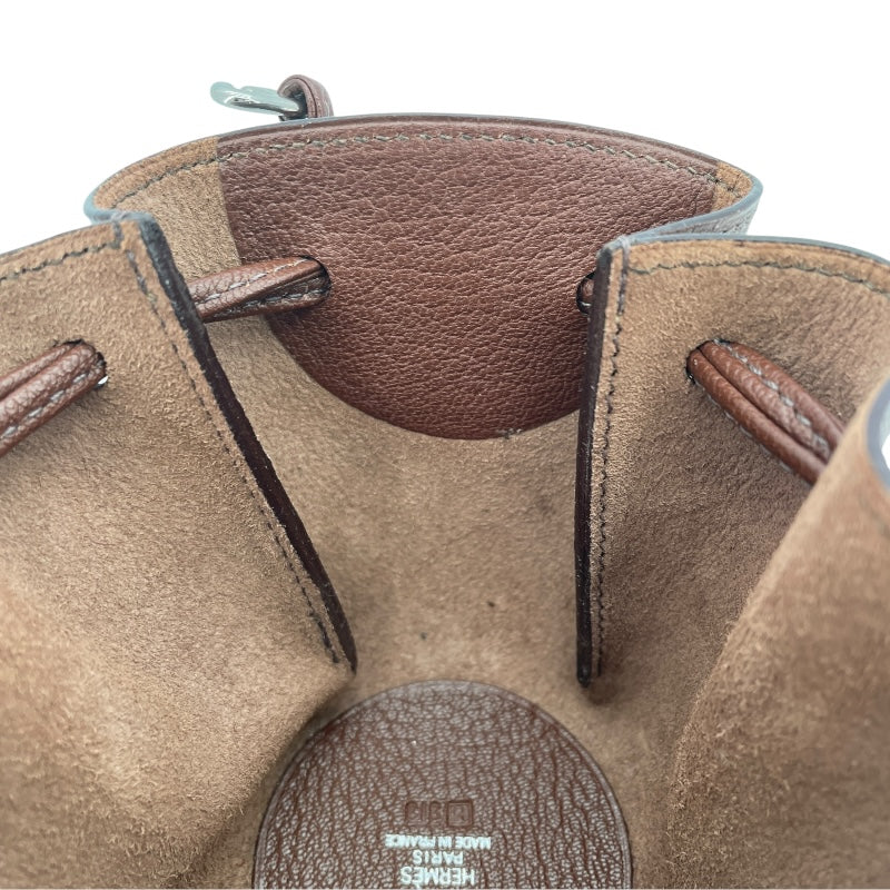 エルメス HERMES ヴェスパポーチ □H刻印 ノワゼット SV金具 シェーブル レディース ポーチ