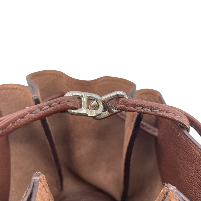 エルメス HERMES ヴェスパポーチ □H刻印 ノワゼット SV金具 シェーブル レディース ポーチ