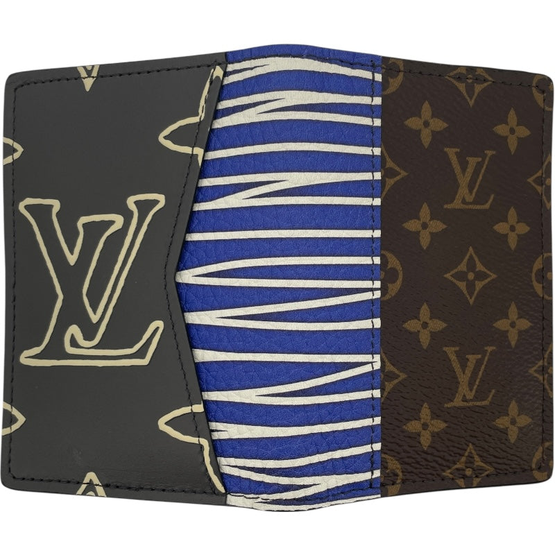 ルイ・ヴィトン LOUIS VUITTON オーバナイザードゥポッシュ ヴァージル・アブロー M69701 ブラウン/ブルー/グレー モノグラム・レザー レディース カードケース