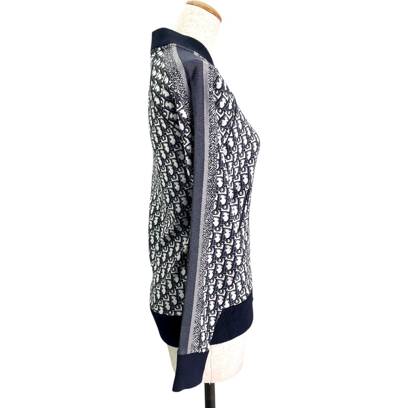 クリスチャン・ディオール Christian Dior オブリーク総柄ブルゾン 143G33A4057 ホワイト ビスコース レディース ブルゾン