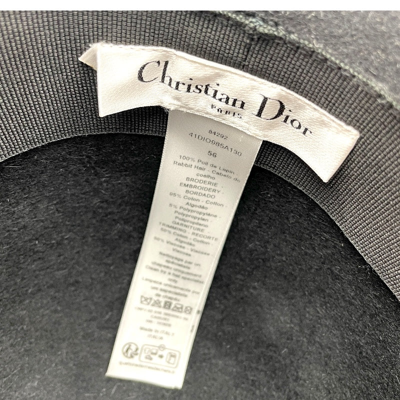 クリスチャン・ディオール Christian Dior D‐Tulipeクロシュハット 41DIO985A130 ブラック ラビット レディース その他ファッション雑貨