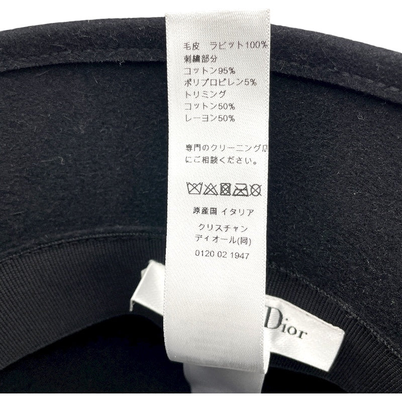 クリスチャン・ディオール Christian Dior D‐Tulipeクロシュハット 41DIO985A130 ブラック ラビット レディース その他ファッション雑貨