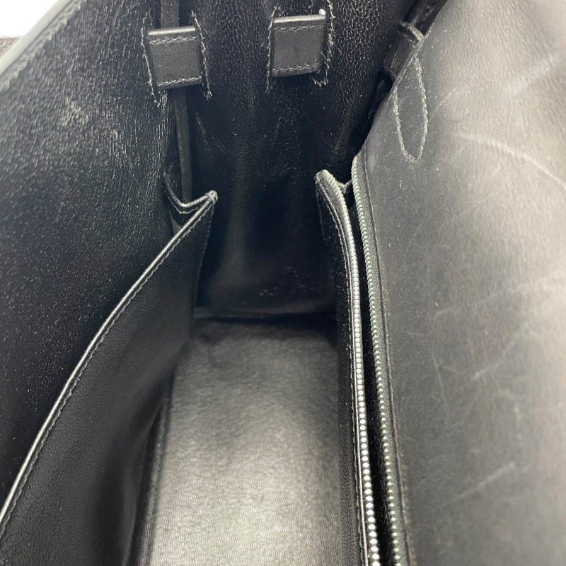 エルメス HERMES ケリー32 内縫い □C刻印 ブラック マットSV金具 エバーカーフ レディース ショルダーバッグ