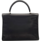 エルメス HERMES ケリー32 内縫い □C刻印 ブラック マットSV金具 エバーカーフ レディース ショルダーバッグ