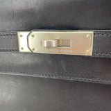エルメス HERMES ケリー32 内縫い □C刻印 ブラック マットSV金具 エバーカーフ レディース ショルダーバッグ