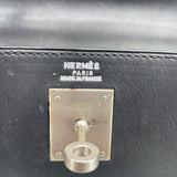エルメス HERMES ケリー32 内縫い □C刻印 ブラック マットSV金具 エバーカーフ レディース ショルダーバッグ