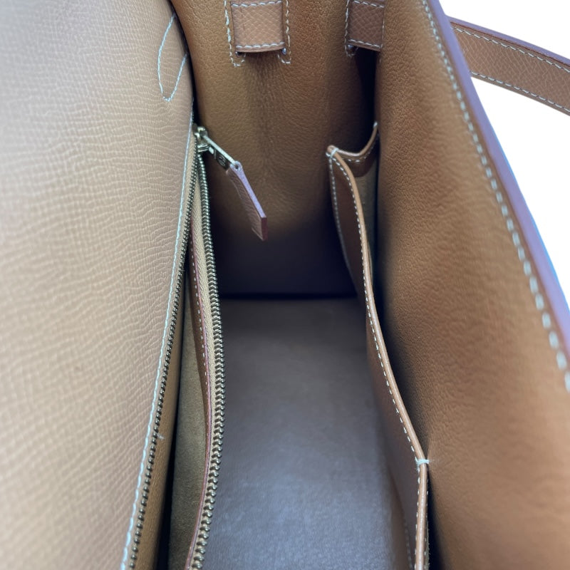 エルメス HERMES ケリー32 外縫い 〇Y刻印 ナチュラル GD金具 クシュベル レディース ショルダーバッグ