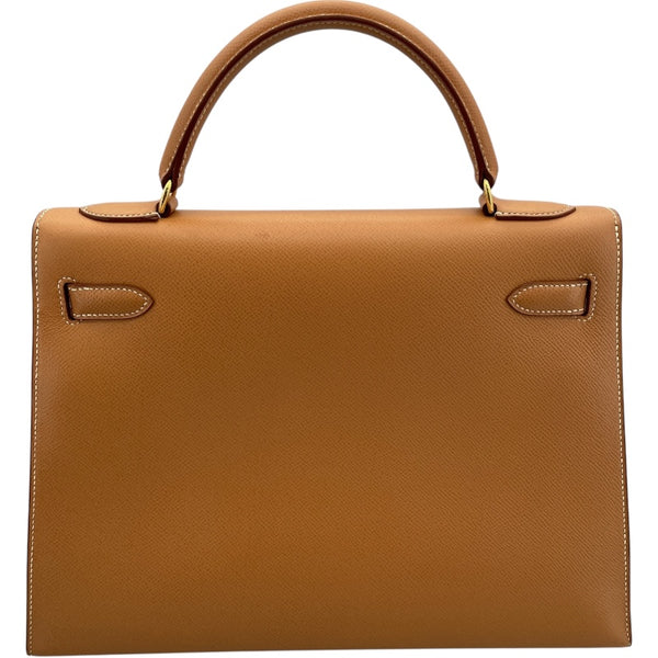 エルメス HERMES ケリー32 外縫い 〇Y刻印 ナチュラル GD金具 クシュベル レディース ショルダーバッグ