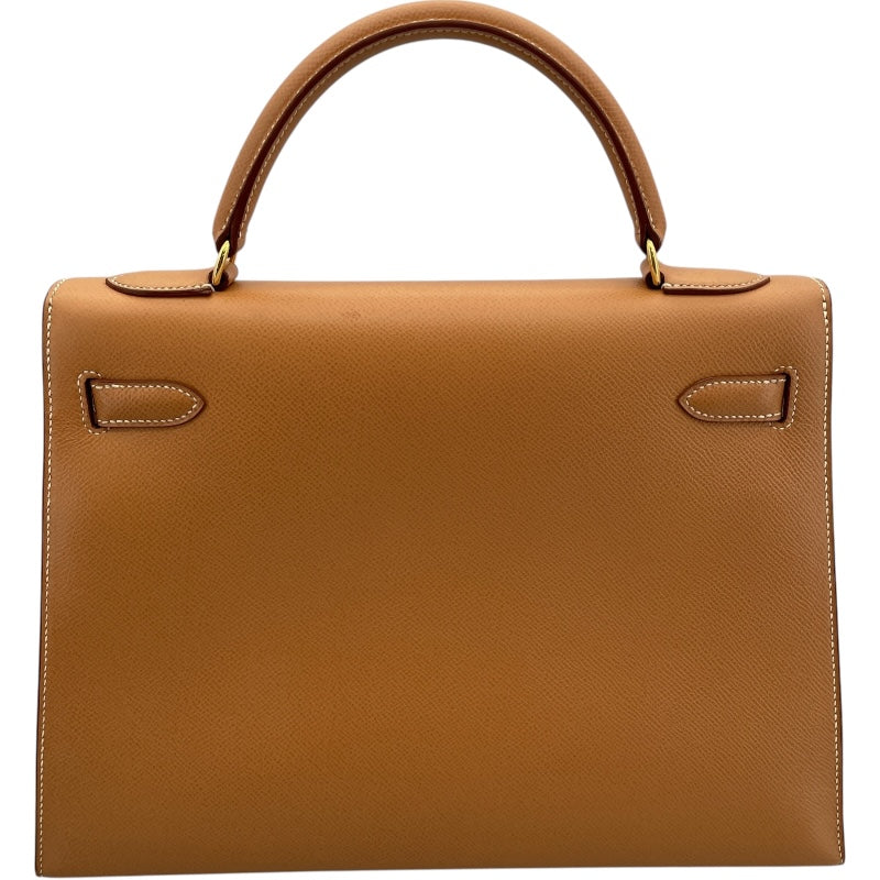 エルメス HERMES ケリー32 外縫い 〇Y刻印 ナチュラル GD金具 クシュベル レディース ショルダーバッグ
