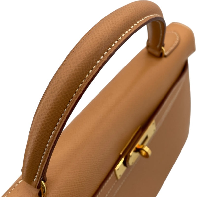 エルメス HERMES ケリー32 外縫い 〇Y刻印 ナチュラル GD金具 クシュベル レディース ショルダーバッグ