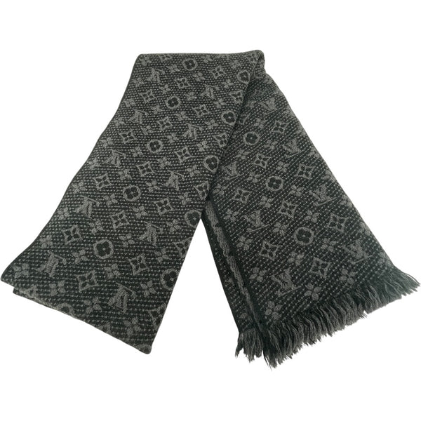 ルイ・ヴィトン LOUIS VUITTON マフラー モノグラム・クラシック M78526 グレー ウール メンズ マフラー