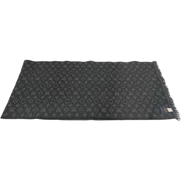 ルイ・ヴィトン LOUIS VUITTON マフラー モノグラム・クラシック M78526 グレー ウール メンズ マフラー