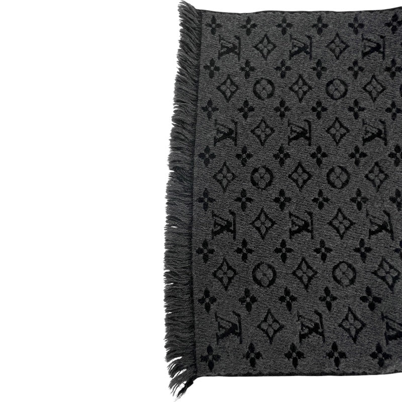 ルイ・ヴィトン LOUIS VUITTON マフラー モノグラム・クラシック M78526 グレー ウール メンズ マフラー