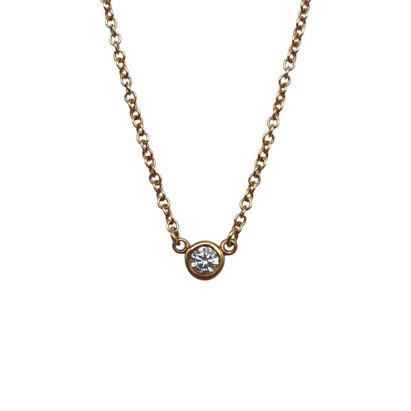 ティファニー TIFFANY＆CO バイザヤードネックレス ゴールド Au750 ジュエリー