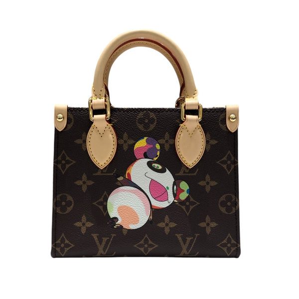ルイ・ヴィトン LOUIS VUITTON オンザゴーBB 村上隆コラボ M13668 モノグラム×ピンク モノグラムキャンバス・レザー レディース ハンドバッグ