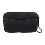 シャネル CHANEL フラップ フォン ショルダー AP2096 ブラック GD金具 キャビアスキン レディース ショルダーバッグ