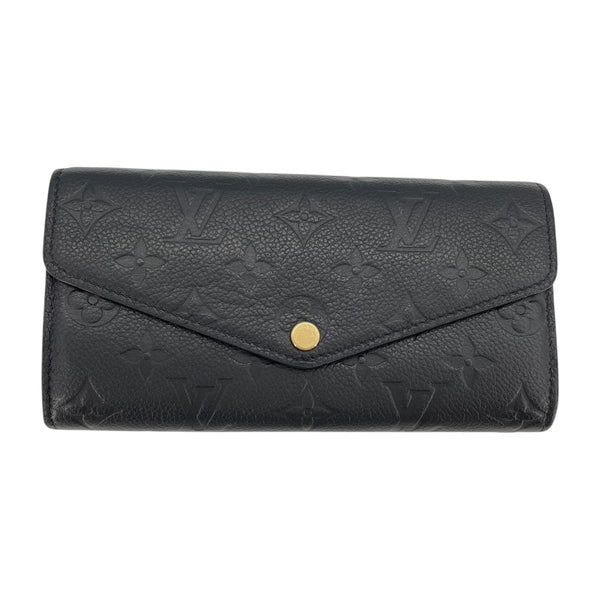 ルイ・ヴィトン LOUIS VUITTON ポルトフォイユサラ M82257 ノワール モノグラムアンプラント レディース 長財布
