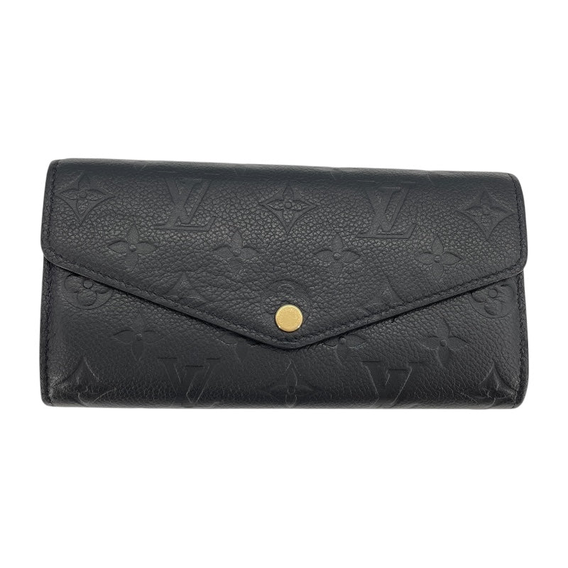 ルイ・ヴィトン LOUIS VUITTON ポルトフォイユサラ M82257 ノワール モノグラムアンプラント レディース 長財布