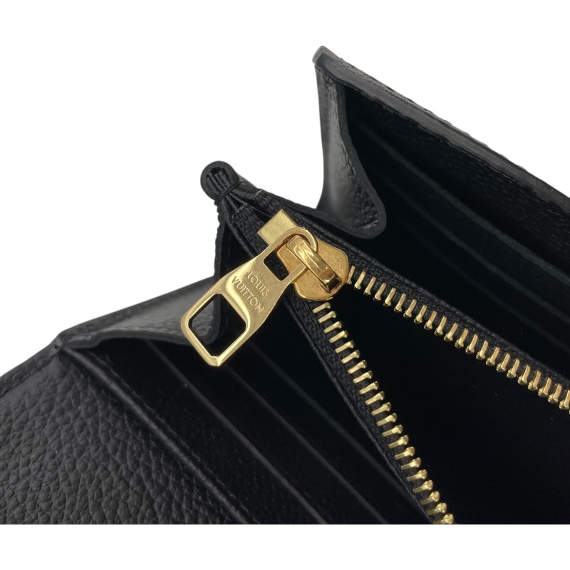 ルイ・ヴィトン LOUIS VUITTON ポルトフォイユサラ M82257 ノワール モノグラムアンプラント レディース 長財布