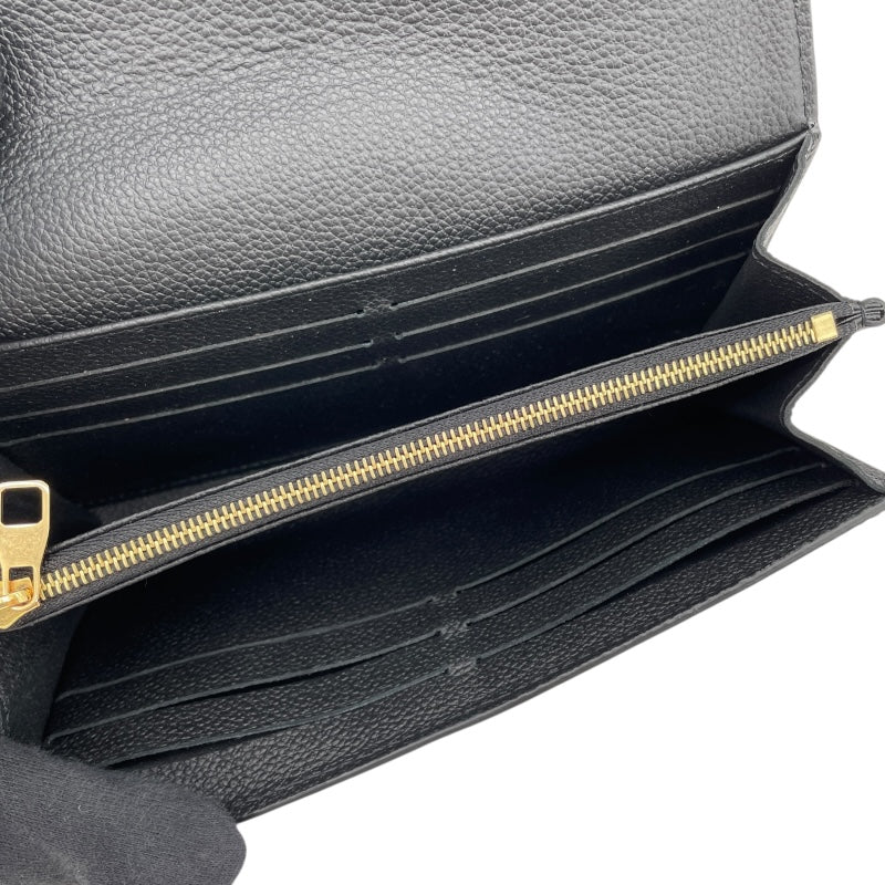 ルイ・ヴィトン LOUIS VUITTON ポルトフォイユサラ M82257 ノワール モノグラムアンプラント レディース 長財布