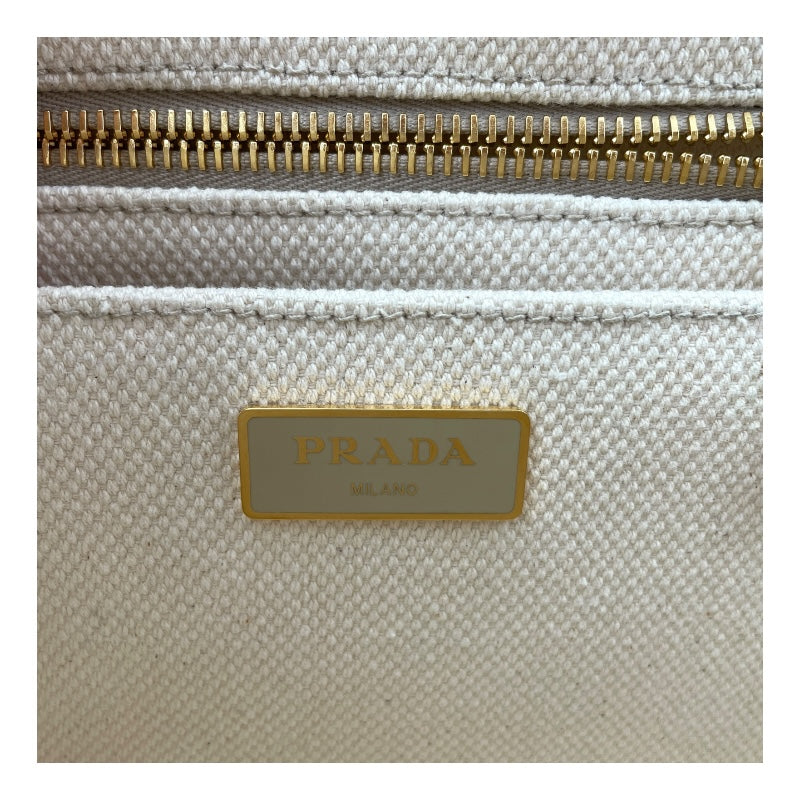 プラダ PRADA カナパ ミニ 1BG439 アイボリー キャンバス レディース ショルダーバッグ