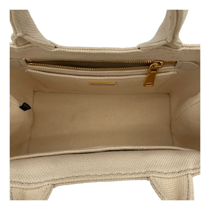 プラダ PRADA カナパ ミニ 1BG439 アイボリー キャンバス レディース ショルダーバッグ