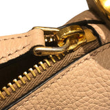 プラダ PRADA ロゴショルダー 1BC166 ベージュ レザー レディース ショルダーバッグ