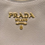 プラダ PRADA ロゴショルダー 1BC166 ベージュ レザー レディース ショルダーバッグ