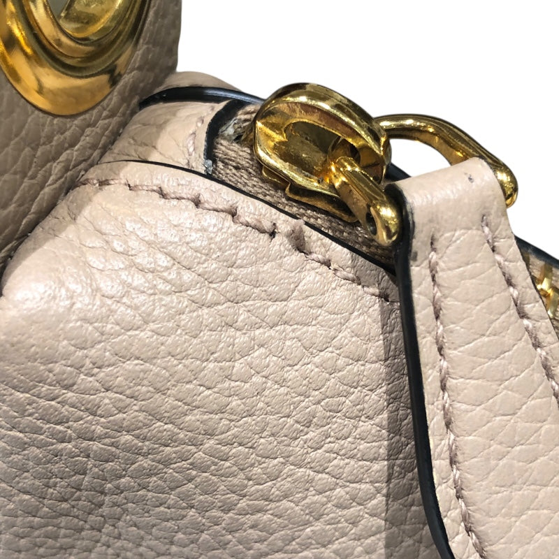 プラダ PRADA ロゴショルダー 1BC166 ベージュ レザー レディース ショルダーバッグ