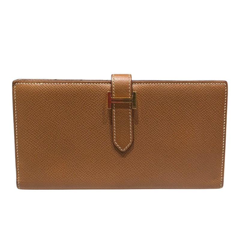エルメス HERMES ベアンスフレ C刻 ゴールドGD金具 エプソン レディース 長財布