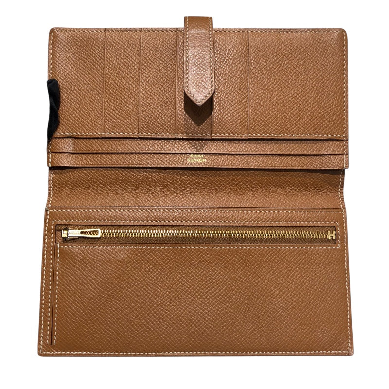 エルメス HERMES ベアンスフレ C刻 ゴールドGD金具 エプソン レディース 長財布