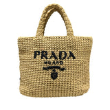 プラダ PRADA スモールクロシェトートバッグ 1BG422 ナチュラル ビスコース レディース トートバッグ