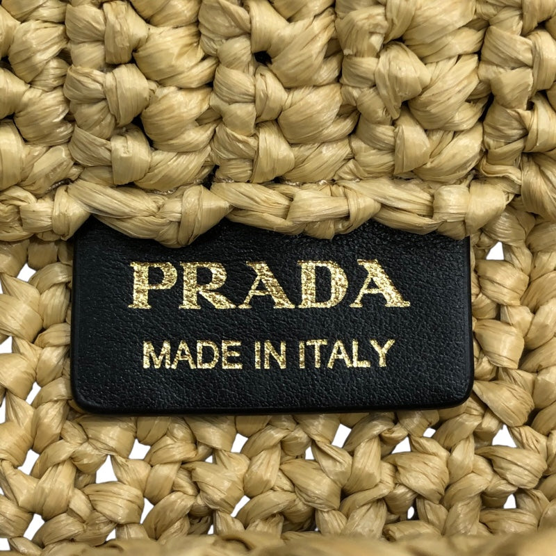 プラダ PRADA スモールクロシェトートバッグ 1BG422 ナチュラル ビスコース レディース トートバッグ