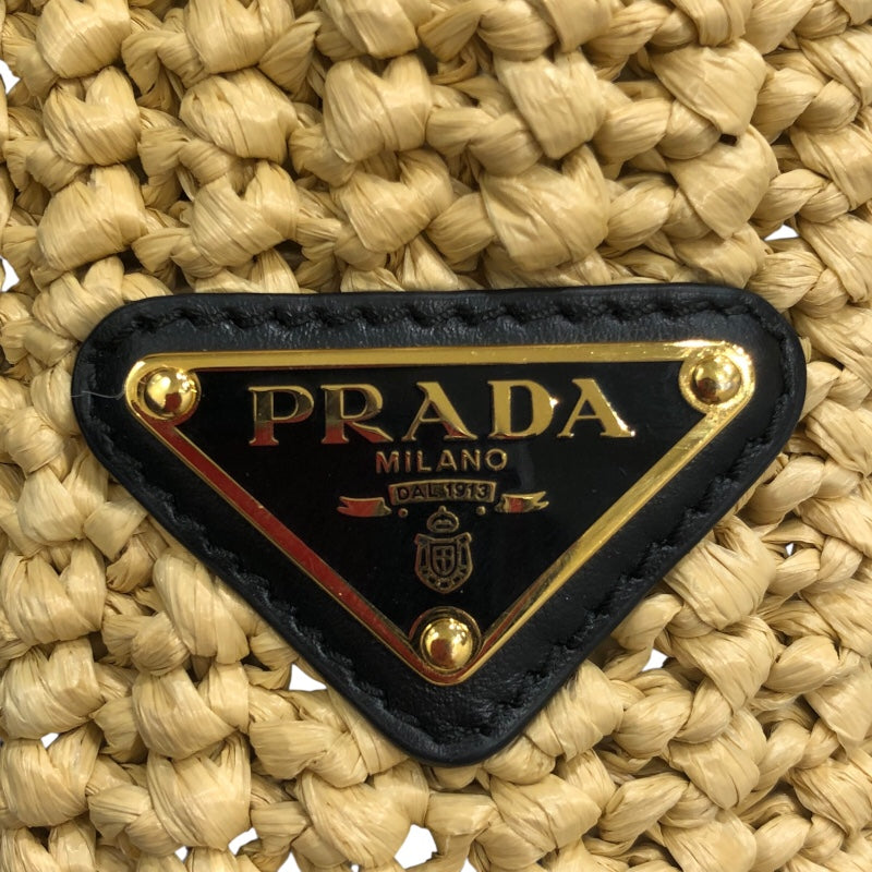 プラダ PRADA スモールクロシェトートバッグ 1BG422 ナチュラル ビスコース レディース トートバッグ