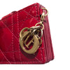 クリスチャン・ディオール Christian Dior レディディオール アコーディオンカードケース レッド レザー×パテント レディース カードケース