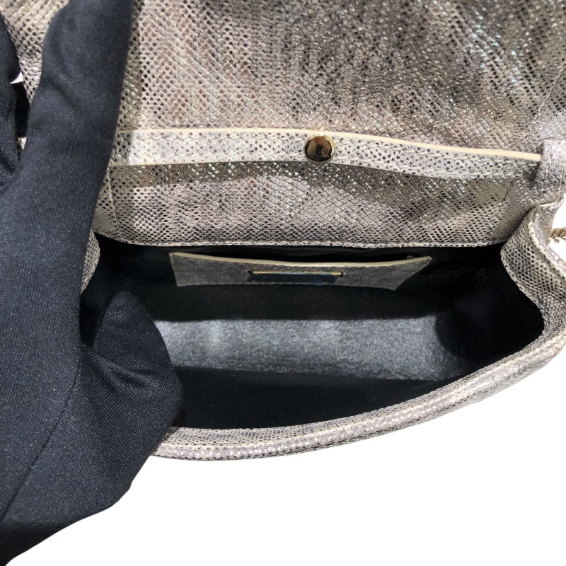 ブルガリ BVLGARI ｾﾙﾍﾟﾝﾃｨｶﾎﾞｼｮﾝﾁｪｰﾝｼｮﾙﾀﾞｰ 288808 シルバー レザー レディース ショルダーバッグ