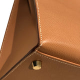 エルメス HERMES ケリー32　外縫い □E刻 ナチュラル　GD金具 クシュベル レディース ハンドバッグ
