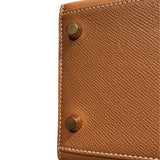 エルメス HERMES ケリー32　外縫い □E刻 ナチュラル　GD金具 クシュベル レディース ハンドバッグ