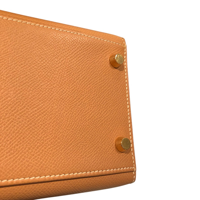 エルメス HERMES ケリー32　外縫い □E刻 ナチュラル　GD金具 クシュベル レディース ハンドバッグ