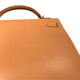 エルメス HERMES ケリー32　外縫い □E刻 ナチュラル　GD金具 クシュベル レディース ハンドバッグ